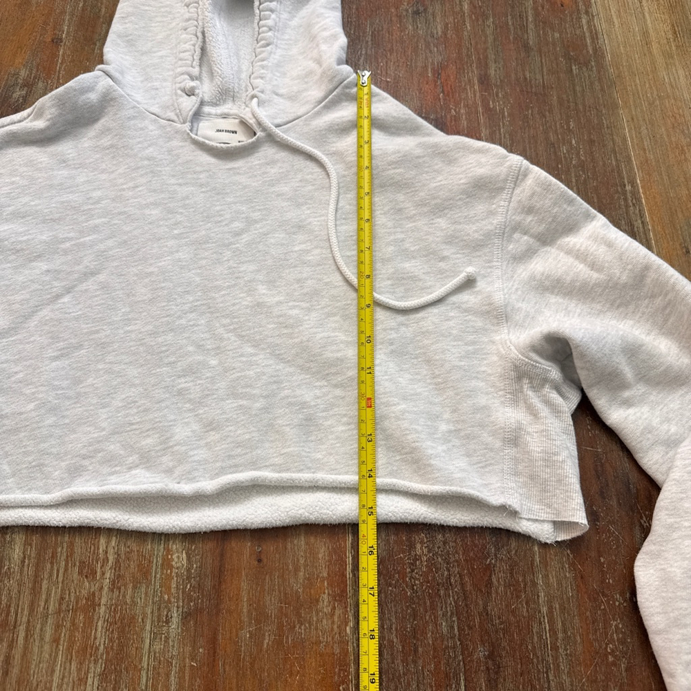 JOAH BROWN Pearl Grey French Terry Lounge Set Cropped Hoodie Joggers - Picture 11 of 16